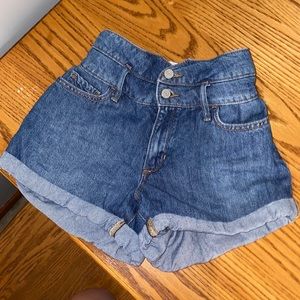 High waisted banana republic jean shorts
